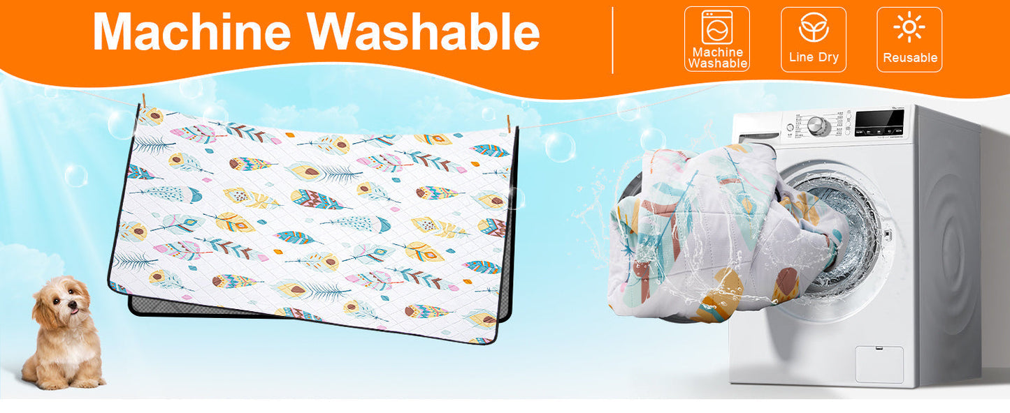 Washable Dog Pee Pads 2-Pack – Reusable Ultra-Absorbent Leak-Proof Whelping Pads with Non-Slip Backing, Machine Washable Puppy Training Pads for Playpen, Crate, Housebreaking & Travel