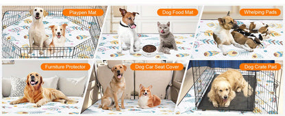Washable Dog Pee Pads 2-Pack – Reusable Ultra-Absorbent Leak-Proof Whelping Pads with Non-Slip Backing, Machine Washable Puppy Training Pads for Playpen, Crate, Housebreaking & Travel