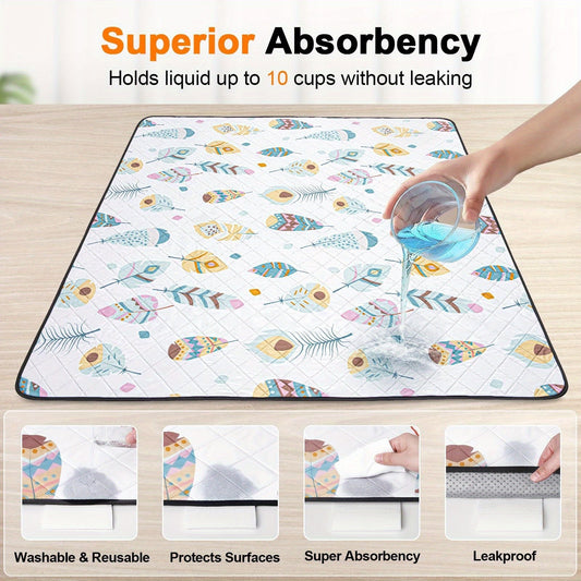 Washable Dog Pee Pads 2-Pack – Reusable Ultra-Absorbent Leak-Proof Whelping Pads with Non-Slip Backing, Machine Washable Puppy Training Pads for Playpen, Crate, Housebreaking & Travel