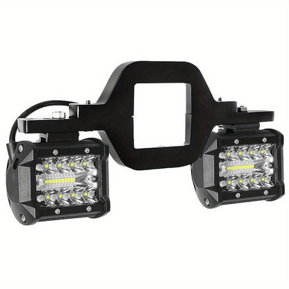 4 Inch LED Trailer Hitch Light 18W 3000+ Lumens with 2-Inch Tow Hitch Mount Bracket – Dual LED Off-Road Work Light for Truck Trailer SUV ATV – Die-Cast Aluminum No Battery Required