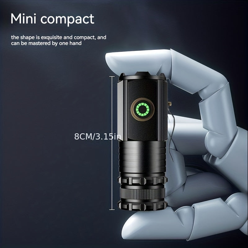 3000LM Rechargeable LED Flashlight Super Bright Magnetic Base Long Range - Tactical Flashlight for Camping Outdoor Car Repair Emergency Household