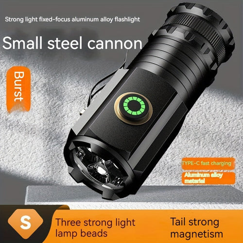 3000LM Rechargeable LED Flashlight Super Bright Magnetic Base Long Range - Tactical Flashlight for Camping Outdoor Car Repair Emergency Household