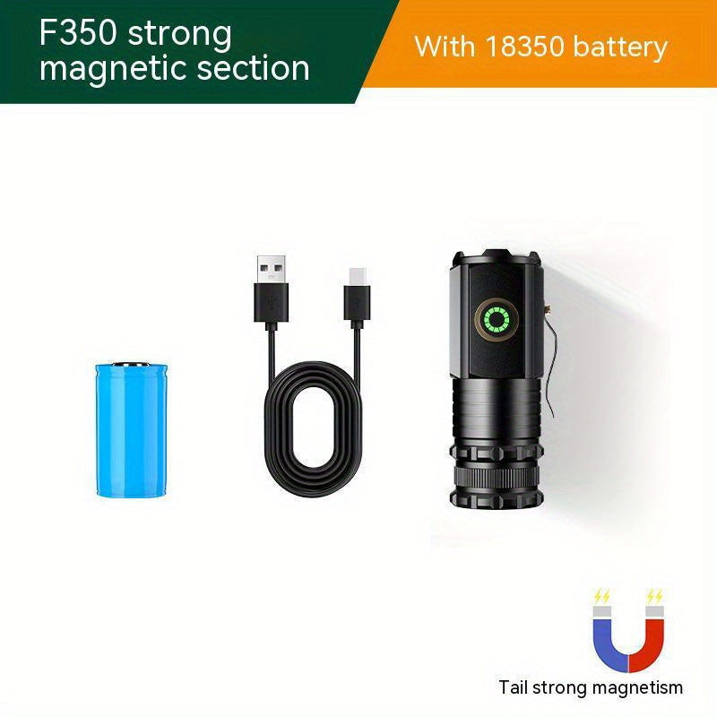 3000LM Rechargeable LED Flashlight Super Bright Magnetic Base Long Range - Tactical Flashlight for Camping Outdoor Car Repair Emergency Household