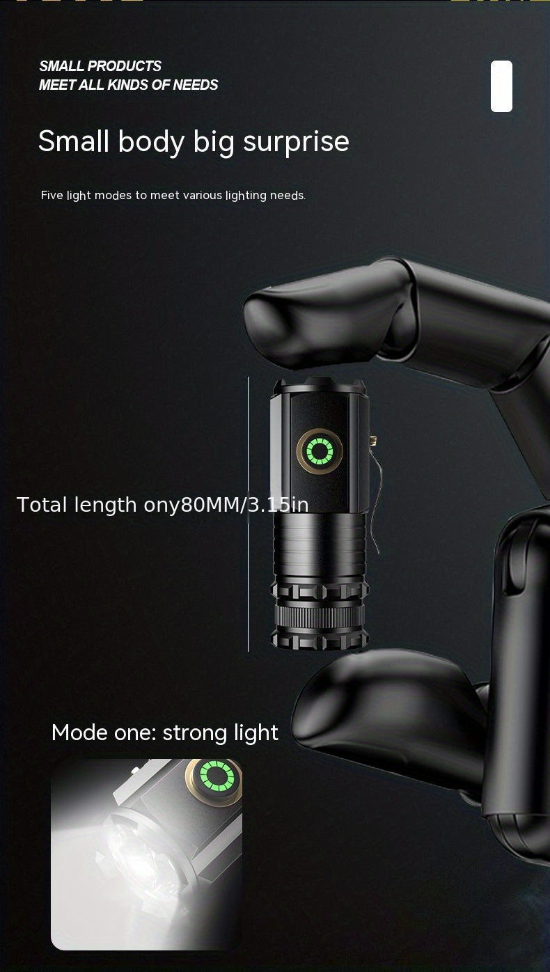 3000LM Rechargeable LED Flashlight Super Bright Magnetic Base Long Range - Tactical Flashlight for Camping Outdoor Car Repair Emergency Household
