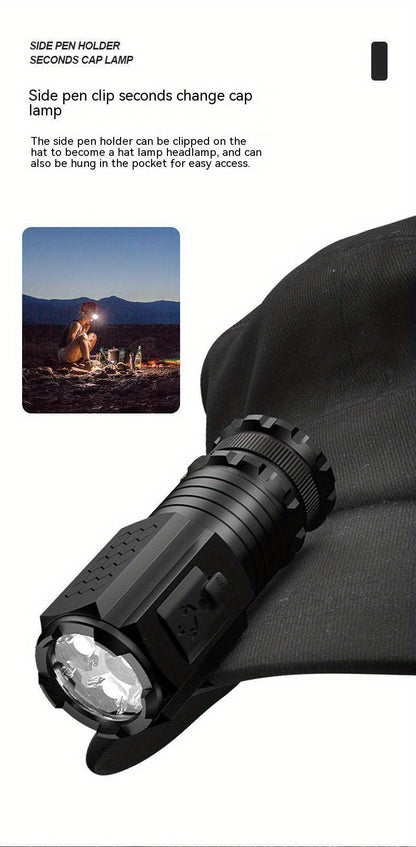 3000LM Rechargeable LED Flashlight Super Bright Magnetic Base Long Range - Tactical Flashlight for Camping Outdoor Car Repair Emergency Household