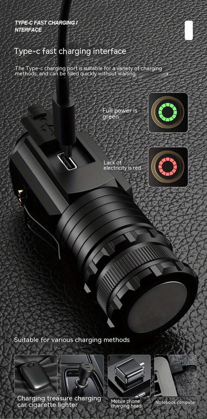 3000LM Rechargeable LED Flashlight Super Bright Magnetic Base Long Range - Tactical Flashlight for Camping Outdoor Car Repair Emergency Household