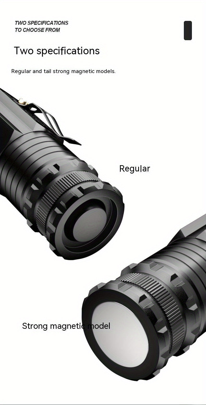 3000LM Rechargeable LED Flashlight Super Bright Magnetic Base Long Range - Tactical Flashlight for Camping Outdoor Car Repair Emergency Household