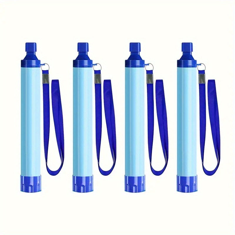 Water Filter Straw Personal Water Purifier Filtration System Removes 99.99% Bacteria Protozoa Lightweight Portable for Camping Hiking Backpacking Survival Emergency Gear with Carabiner Syringe