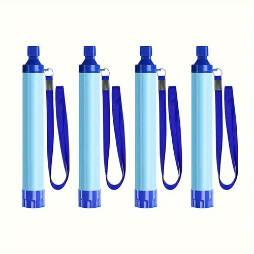 Water Filter Straw Personal Water Purifier Filtration System Removes 99.99% Bacteria Protozoa Lightweight Portable for Camping Hiking Backpacking Survival Emergency Gear with Carabiner Syringe
