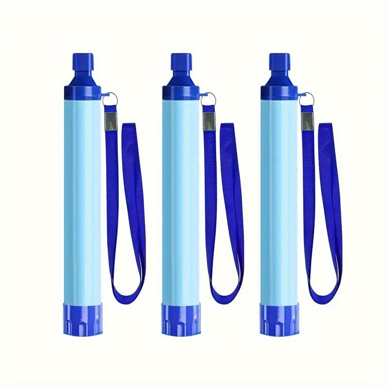 Water Filter Straw Personal Water Purifier Filtration System Removes 99.99% Bacteria Protozoa Lightweight Portable for Camping Hiking Backpacking Survival Emergency Gear with Carabiner Syringe