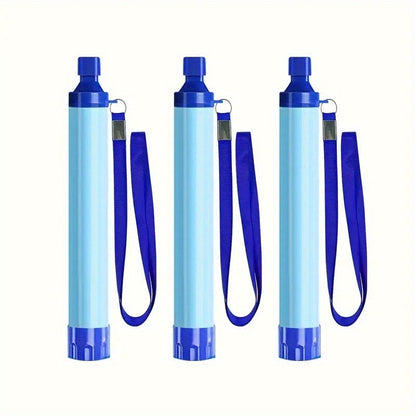 Water Filter Straw Personal Water Purifier Filtration System Removes 99.99% Bacteria Protozoa Lightweight Portable for Camping Hiking Backpacking Survival Emergency Gear with Carabiner Syringe