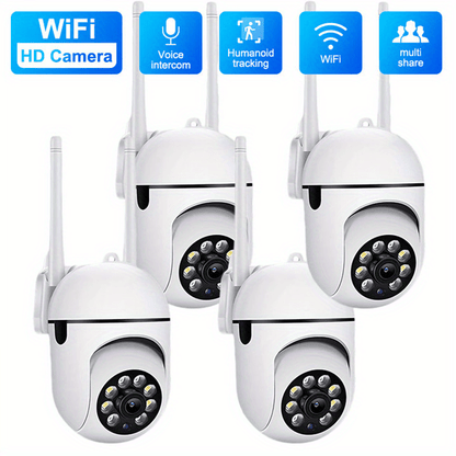 2-Pack 1080P PTZ Dome Security Cameras WiFi – AI Auto Tracking, Color Night Vision, 360° Rotation, Smart Motion Alarm for Indoor Outdoor Home Security Surveillance, Wireless IP Camera System