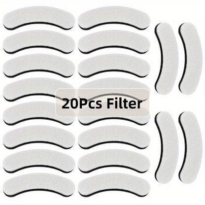 Dog Cat Water Fountain Replacement Filters 4/8/16/20/24 Pack Activated Carbon Multi-Filtration Compatible with NPET DF10 DF30 Automatic Pet Water Dispenser