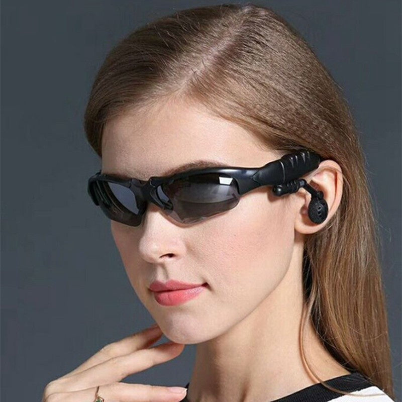 Smart Driving Bluetooth Glasses with Wireless Headphones – Stereo Music Hands-Free Calls Navigation, Noise-Cancelling Microphone, Open Ear Wearable Tech Eyewear for Driving Outdoor Sports Activities
