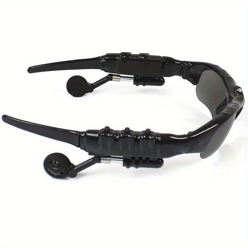 Smart Driving Bluetooth Glasses with Wireless Headphones – Stereo Music Hands-Free Calls Navigation, Noise-Cancelling Microphone, Open Ear Wearable Tech Eyewear for Driving Outdoor Sports Activities