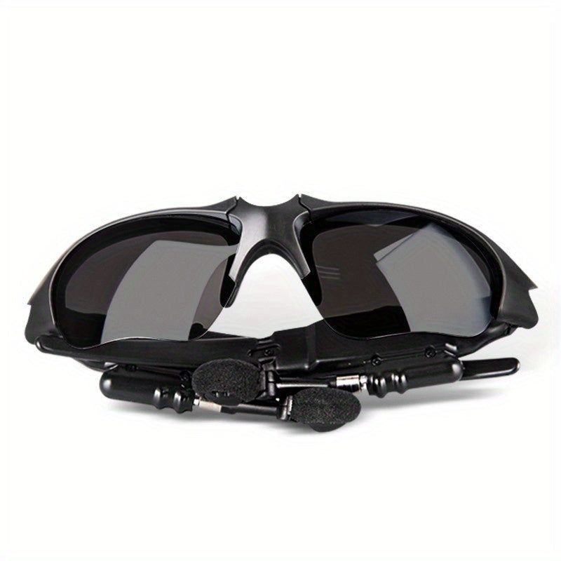 Smart Driving Bluetooth Glasses with Wireless Headphones – Stereo Music Hands-Free Calls Navigation, Noise-Cancelling Microphone, Open Ear Wearable Tech Eyewear for Driving Outdoor Sports Activities