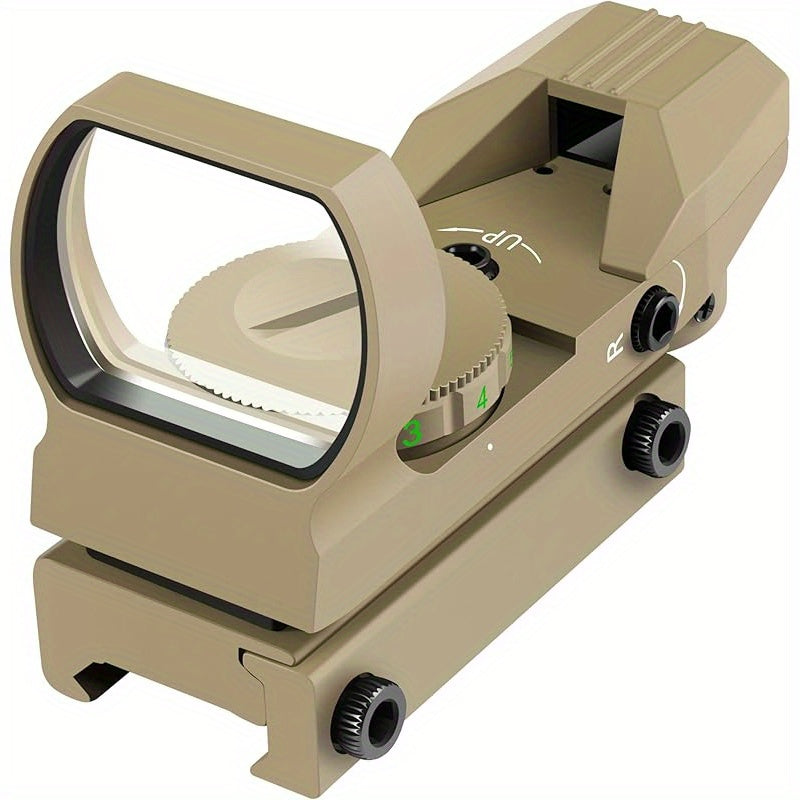 33mm Red Green Dot Sight – 4 Reticle Modes, 5 Brightness Settings, Parallax-Free Ultralight Rail Mount Scope for Rifles Shotguns Carbines, Hunting Target Shooting Tactical Use, CR2032 Battery Included