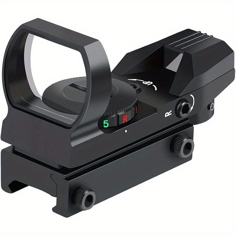 33mm Red Green Dot Sight – 4 Reticle Modes, 5 Brightness Settings, Parallax-Free Ultralight Rail Mount Scope for Rifles Shotguns Carbines, Hunting Target Shooting Tactical Use, CR2032 Battery Included