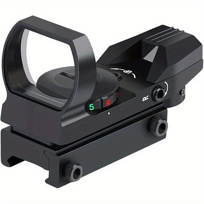 33mm Red Green Dot Sight – 4 Reticle Modes, 5 Brightness Settings, Parallax-Free Ultralight Rail Mount Scope for Rifles Shotguns Carbines, Hunting Target Shooting Tactical Use, CR2032 Battery Included