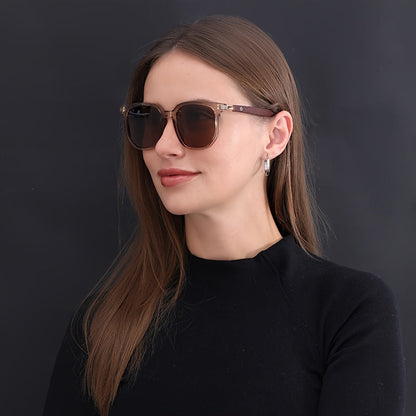 Unisex Vintage Stud Detail Sunglasses TR Polarized UV400 - Retro Street Style Fashion Eyewear for Men Women Outdoor Driving Travel & Daily Wear, Lightweight TR Frame