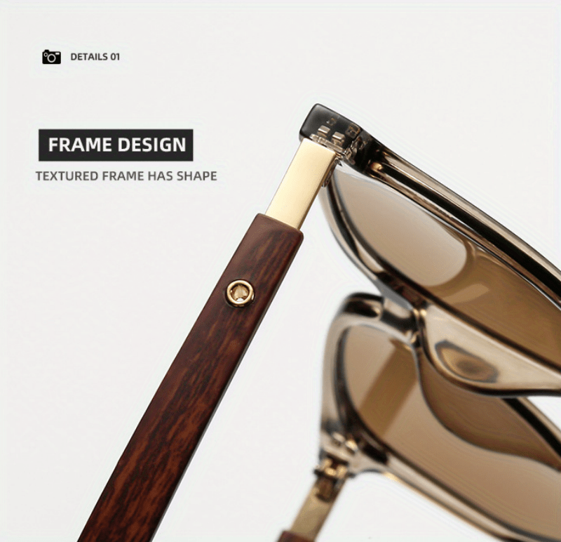 Unisex Vintage Stud Detail Sunglasses TR Polarized UV400 - Retro Street Style Fashion Eyewear for Men Women Outdoor Driving Travel & Daily Wear, Lightweight TR Frame