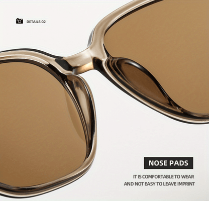 Unisex Vintage Stud Detail Sunglasses TR Polarized UV400 - Retro Street Style Fashion Eyewear for Men Women Outdoor Driving Travel & Daily Wear, Lightweight TR Frame