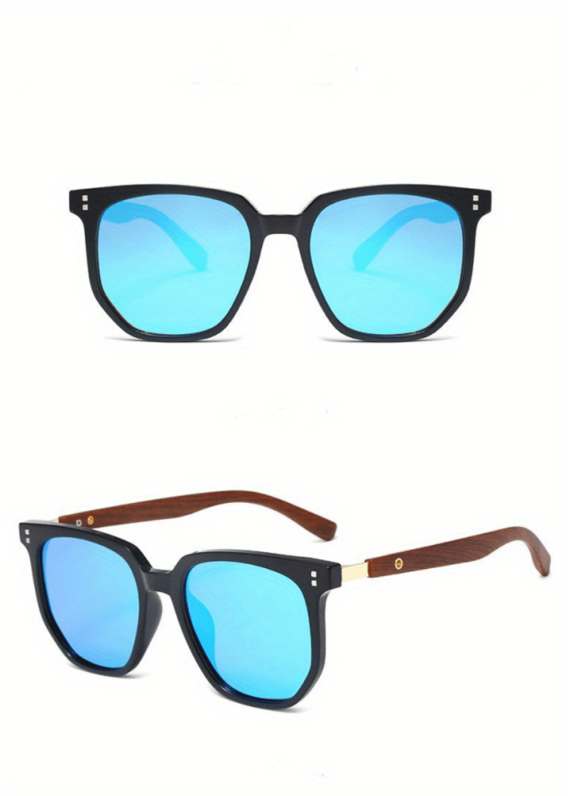 Unisex Vintage Stud Detail Sunglasses TR Polarized UV400 - Retro Street Style Fashion Eyewear for Men Women Outdoor Driving Travel & Daily Wear, Lightweight TR Frame