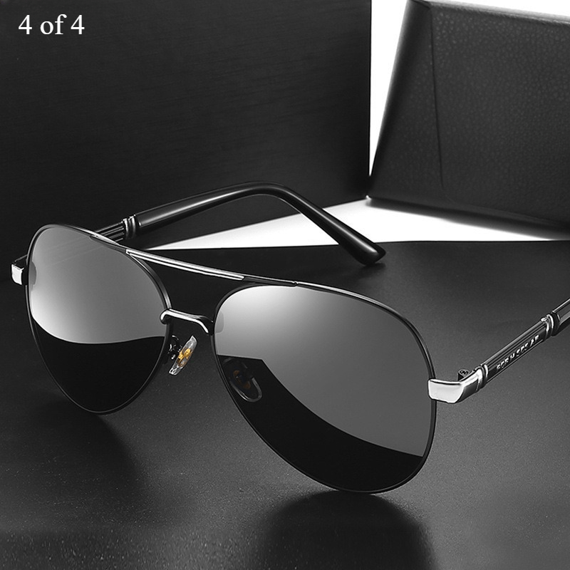 Double Bridge UV400 Polarized Sunglasses for Men & Women – Anti-Glare Lenses for Hiking Fishing Driving, Stylish Unisex Outdoor Eyewear in Black Gold Red Silver, Perfect Gift