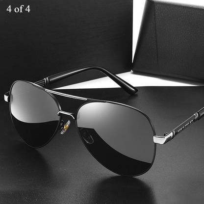 Double Bridge UV400 Polarized Sunglasses for Men & Women – Anti-Glare Lenses for Hiking Fishing Driving, Stylish Unisex Outdoor Eyewear in Black Gold Red Silver, Perfect Gift