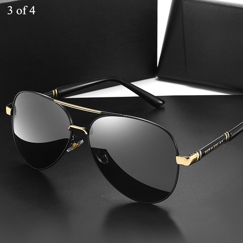 Double Bridge UV400 Polarized Sunglasses for Men & Women – Anti-Glare Lenses for Hiking Fishing Driving, Stylish Unisex Outdoor Eyewear in Black Gold Red Silver, Perfect Gift