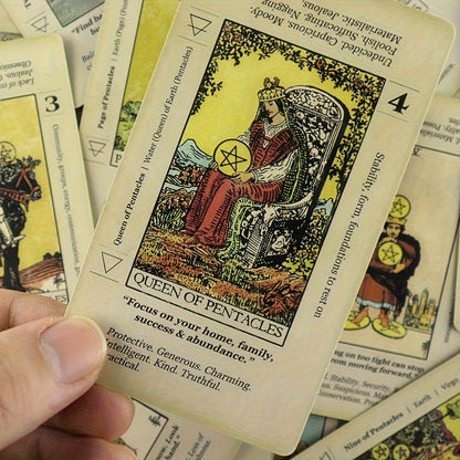 Tarot Cards for Beginners 78 Vintage Card Deck with PDF Guide Booklet for Spiritual Exploration Adult Card Game Gift for Friends Family Halloween Christmas Thanksgiving Party