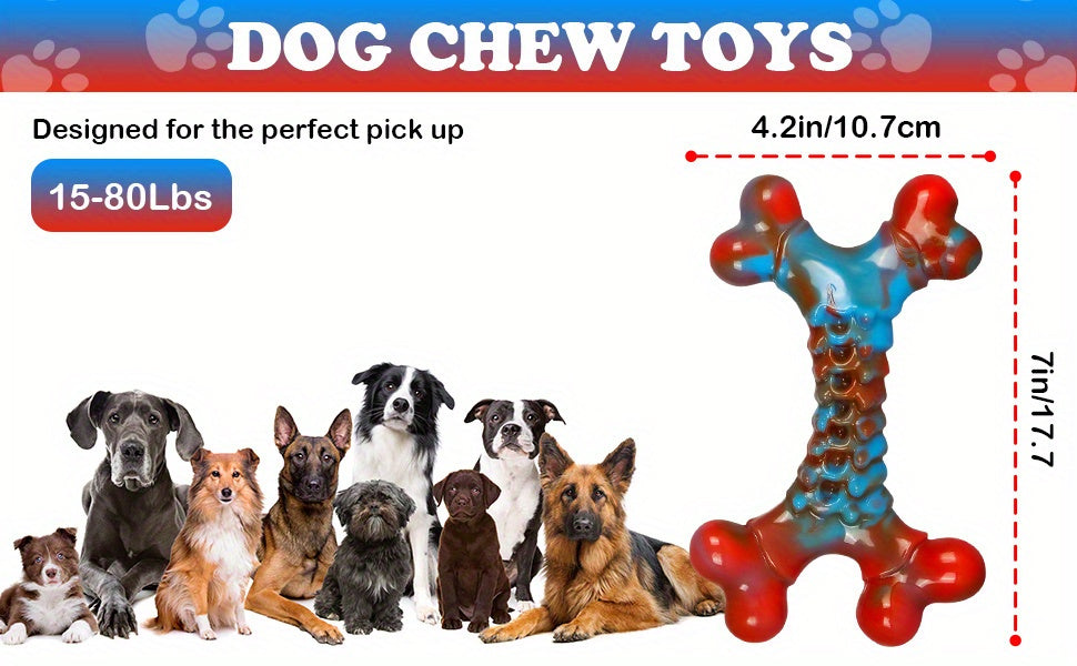 Indestructible Dog Chew Toys for Aggressive Chewers Large Breed Tough Nylon Dog Teething Toy Durable Sturdy Boredom Relief Interactive Chew Toy Keeps Dogs Busy Red 1pc 2pcs 4pcs