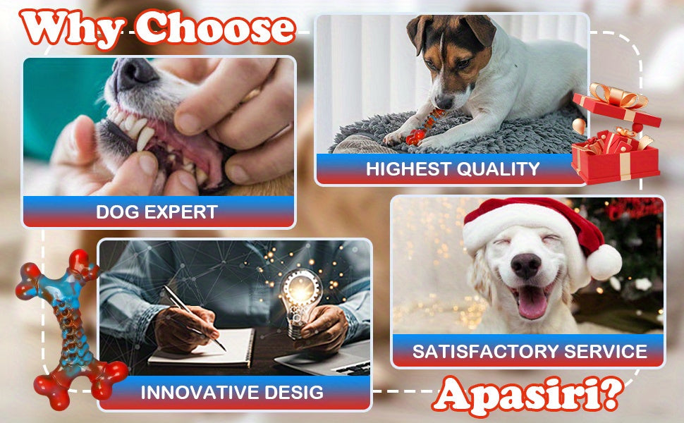 Indestructible Dog Chew Toys for Aggressive Chewers Large Breed Tough Nylon Dog Teething Toy Durable Sturdy Boredom Relief Interactive Chew Toy Keeps Dogs Busy Red 1pc 2pcs 4pcs