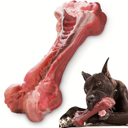 Indestructible Dog Chew Toy for Aggressive Chewers, Durable Natural Rubber Bone Chew Toy for Teeth Cleaning & Interactive Play, Non-Toxic Dog Bone for Small, Medium & Large Breeds – L Size 5.91 Inch