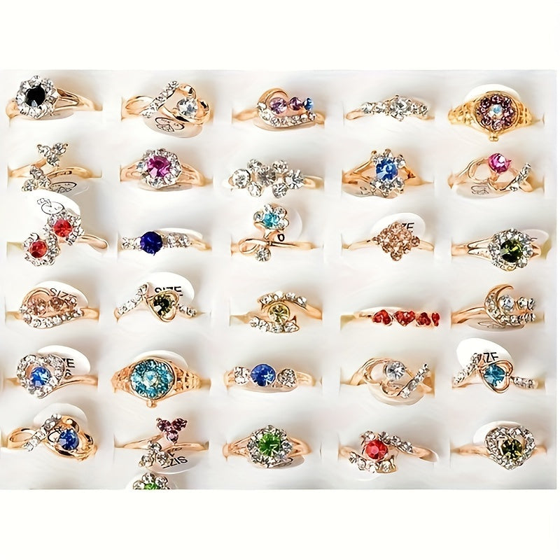 10PCS Stainless Steel Stacking Rings Set for Women – Adjustable Boho Rings with Colorful CZ Gems, Hypoallergenic 316 Steel, Party Favors & Everyday Gift