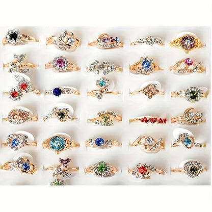 10PCS Stainless Steel Stacking Rings Set for Women – Adjustable Boho Rings with Colorful CZ Gems, Hypoallergenic 316 Steel, Party Favors & Everyday Gift