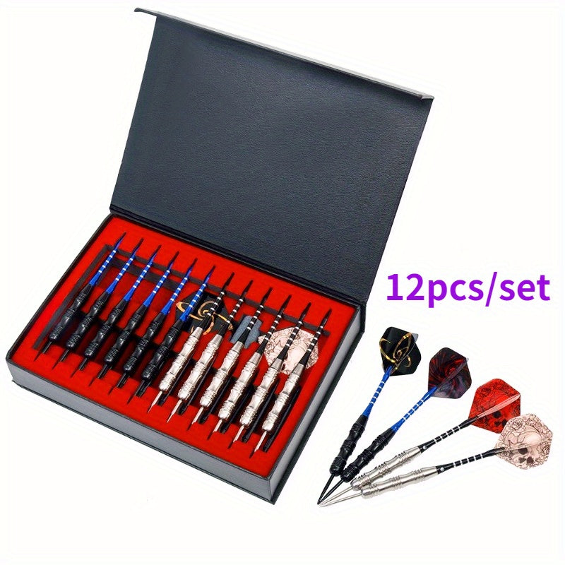 Steel Tip Darts Gift Set with Skull Wings – Deluxe Gift Box, Iron Tip & Aluminum Alloy Shaft, Multiple Sizes – for Indoor Club Entertainment, Sports Competitions & Casual Dart Games
