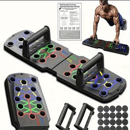 Foldable Push Up Board for Home Workouts – Multi-Angle Strength Training Equipment for Men & Women, Targets Chest, Triceps, Biceps & Core, Portable Compact Design for Daily Exercise & Travel
