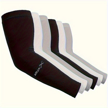 UV Cooling Arm Sleeves 6 Pairs UPF 50+ Sun Protection – Breathable Nylon Cooling Sleeves for Golf, Fishing, Cycling, Hiking & Driving (2 Black + 2 Gray + 2 White)