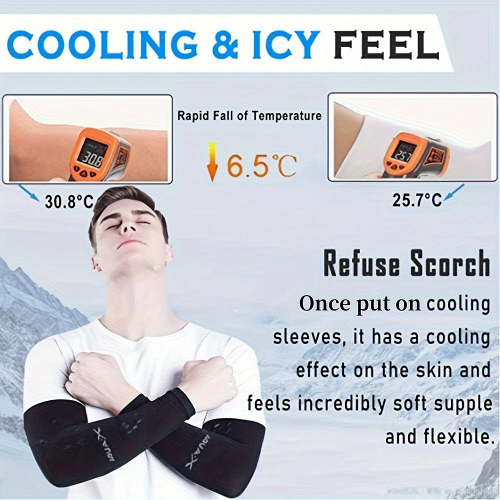 UV Cooling Arm Sleeves 6 Pairs UPF 50+ Sun Protection – Breathable Nylon Cooling Sleeves for Golf, Fishing, Cycling, Hiking & Driving (2 Black + 2 Gray + 2 White)