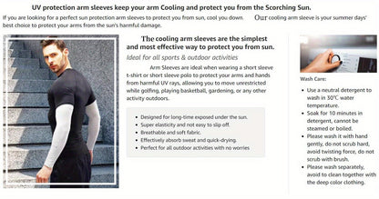 UV Cooling Arm Sleeves 6 Pairs UPF 50+ Sun Protection – Breathable Nylon Cooling Sleeves for Golf, Fishing, Cycling, Hiking & Driving (2 Black + 2 Gray + 2 White)