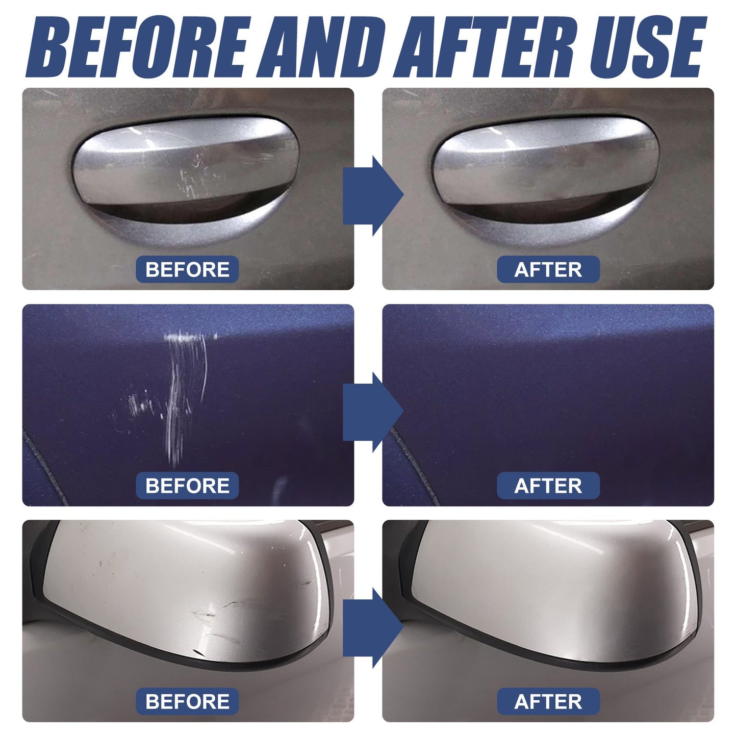 Car Scratch & Swirl Remover Paste 3-Pack – Universal Color Match Formula, Auto Paint Repair Polishing Cream, Easy DIY Touch-Up & Restoration for All Car Colors, Clear Coat Safe, Exterior Detailing