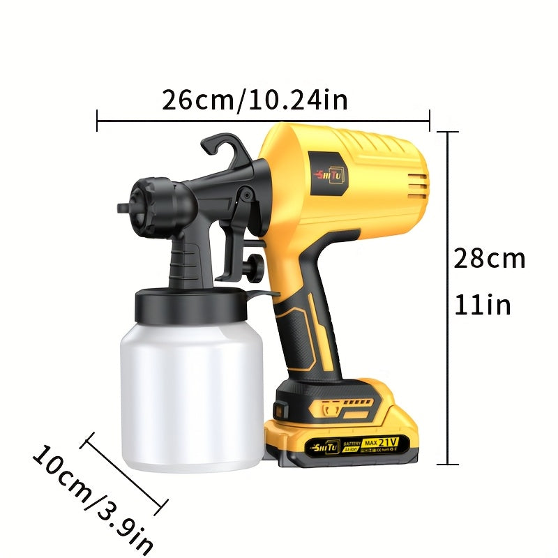 Electric HVLP Paint Sprayer Gun Airless 3 Spray Patterns 27oz Container Easy to Clean for House Painting Furniture Cabinets Fence Walls Doors Car Repair & DIY Projects – High Pressure Spray Gun