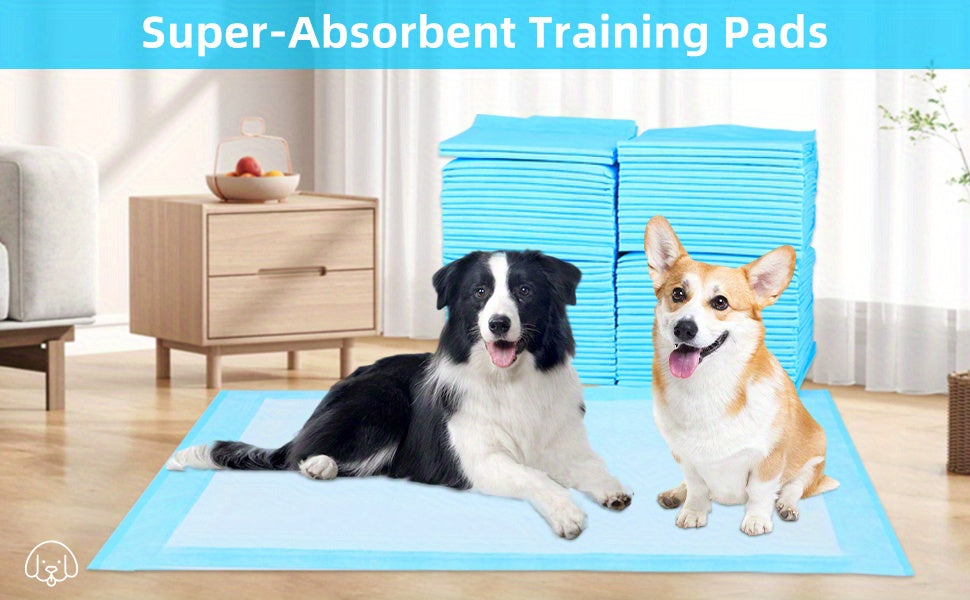 Super Absorbent Dog Pee Pads 23.6x23.6 Inch for Puppy Training & Indoor Pet Toilet Use – Leak-Proof Odor-Control Training Pads, 50 / 100 / 200 / 400 Count Bulk Value Packs