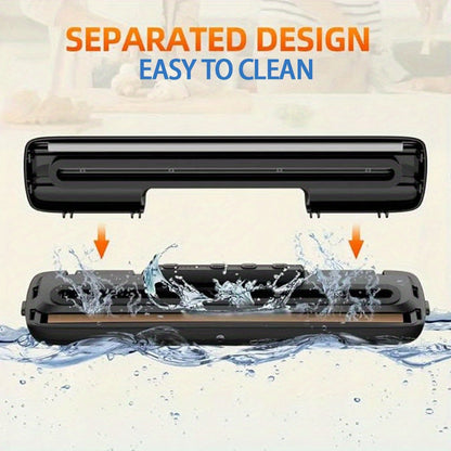 Vacuum Sealer Machine with 50 Seal Bags – Automatic Food Saver for Food Storage, Sous Vide & Meal Prep, Black or White, Easy One-Touch Operation