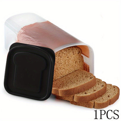 Bread Storage Container with Leakproof Lid, Stackable Reusable Fresh Bread Keeper Box for Toast & Loaves, Portable Kitchen Countertop Organizer for Bread, Ideal for Home Kitchen & Camping