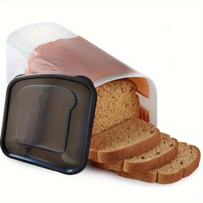 Bread Storage Container with Leakproof Lid, Stackable Reusable Fresh Bread Keeper Box for Toast & Loaves, Portable Kitchen Countertop Organizer for Bread, Ideal for Home Kitchen & Camping
