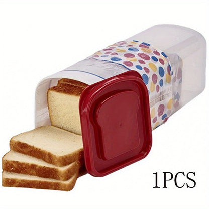 Bread Storage Container with Leakproof Lid, Stackable Reusable Fresh Bread Keeper Box for Toast & Loaves, Portable Kitchen Countertop Organizer for Bread, Ideal for Home Kitchen & Camping