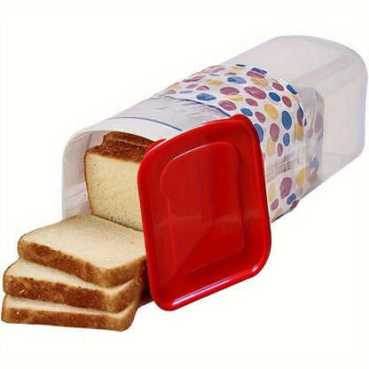 Bread Storage Container with Leakproof Lid, Stackable Reusable Fresh Bread Keeper Box for Toast & Loaves, Portable Kitchen Countertop Organizer for Bread, Ideal for Home Kitchen & Camping