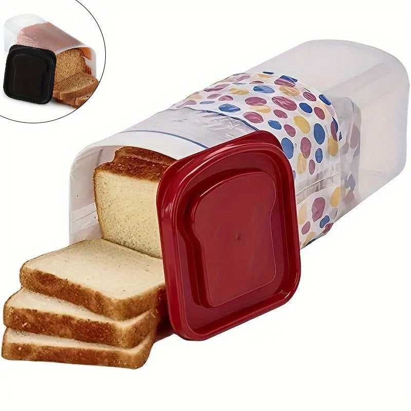 Bread Storage Container with Leakproof Lid, Stackable Reusable Fresh Bread Keeper Box for Toast & Loaves, Portable Kitchen Countertop Organizer for Bread, Ideal for Home Kitchen & Camping